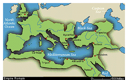 Carte de l'Empire Romain