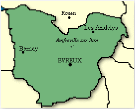 Localisation d'Amfreville-sur-Iton dans l'Eure